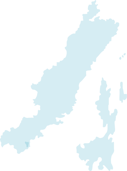 Map silhouette of Alonissos and the Northern Sporades